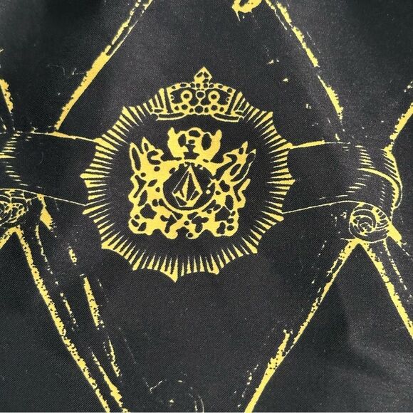 Volcom Men’s Swim Trunks Black Yellow Gold Sz 40 - Picture 9 of 11